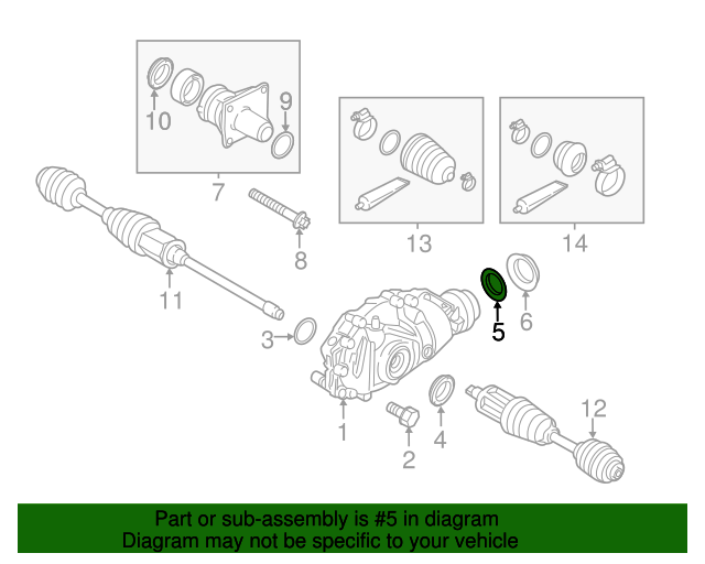 Genuine BMW 33127621206 Pinion Seal FREE Shipping on Most