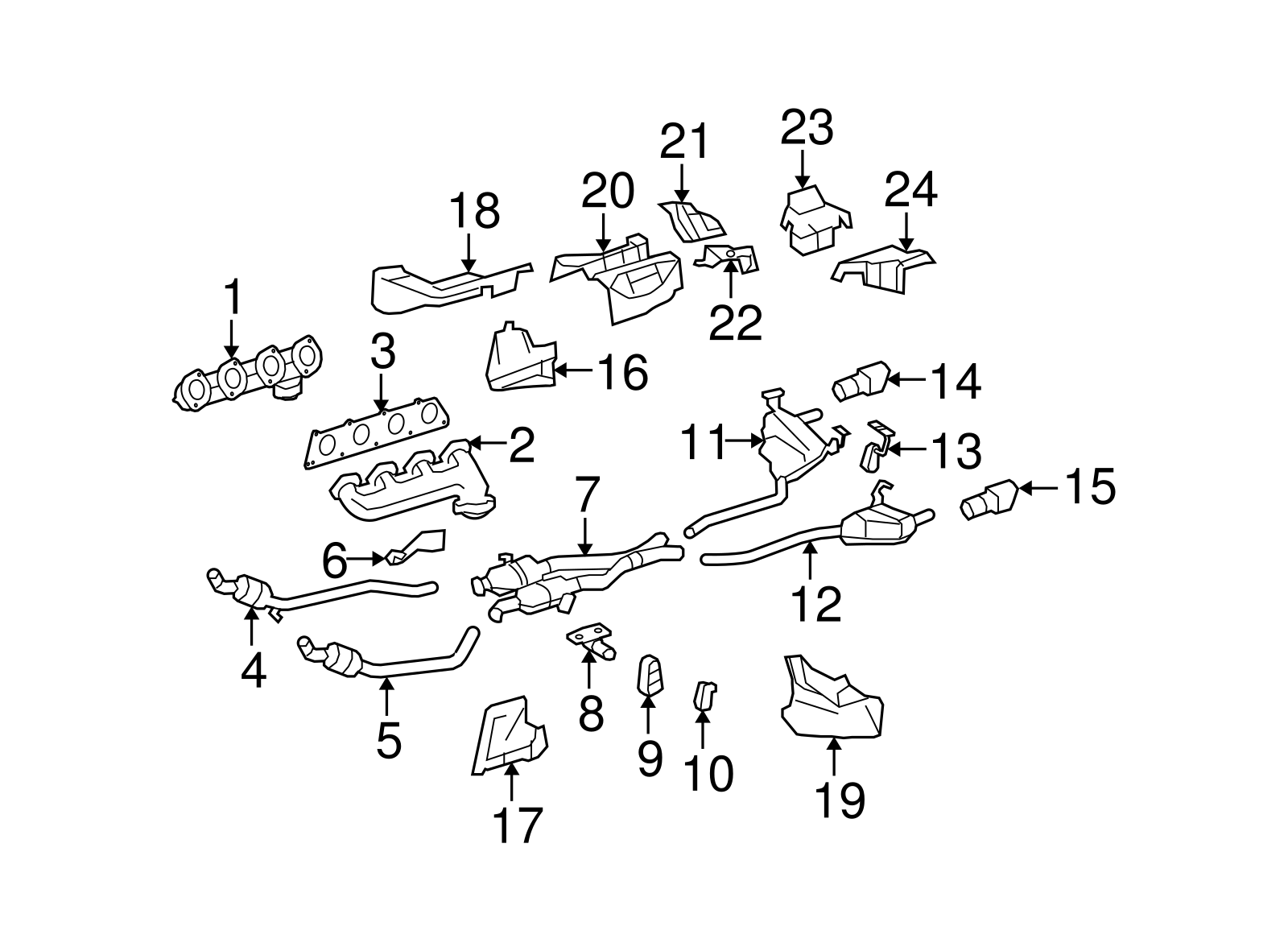 Exchange catalytic convert system part 164 490 52 36 64 mercedes