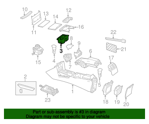 212-680-01-10 - Console Cup Holder 2010-2013 Mercedes-Benz ...
