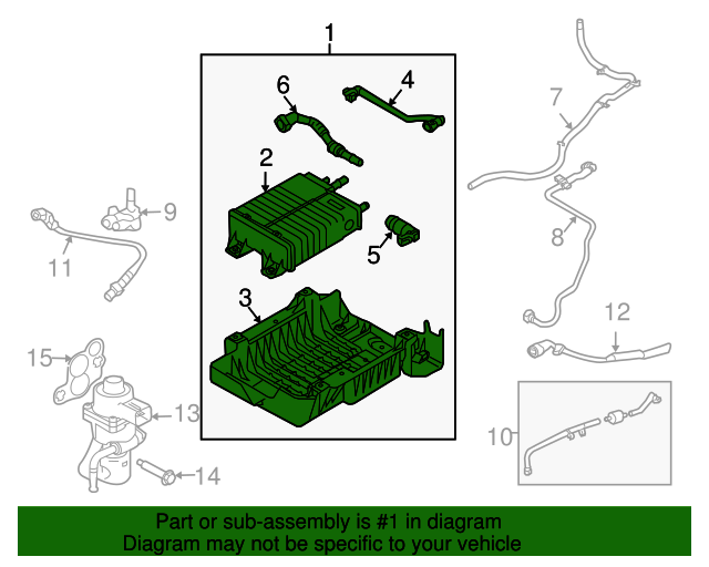20092012 Ford Escape Vapor Canister CL8Z9D653B XportAuto