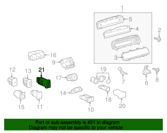 20122019 Toyota Instrument Panel Dimmer Switch 8411947031 Toyota