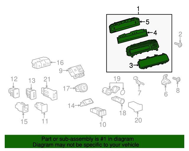 8380947120 Instrument Cluster 20152016 Toyota Prius V OEM