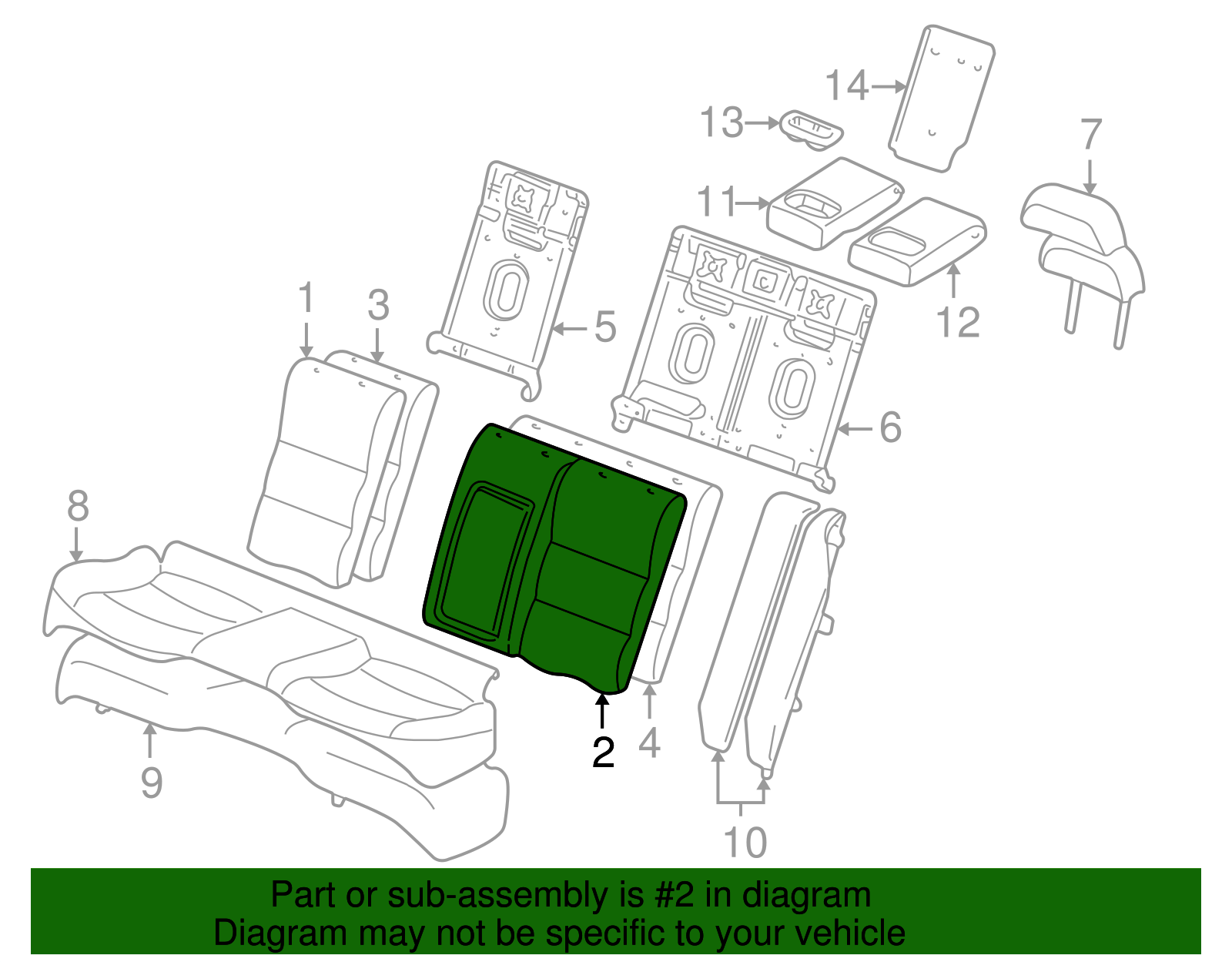 Seat Back Cover - Ford (XW4Z-5466601-AAC)