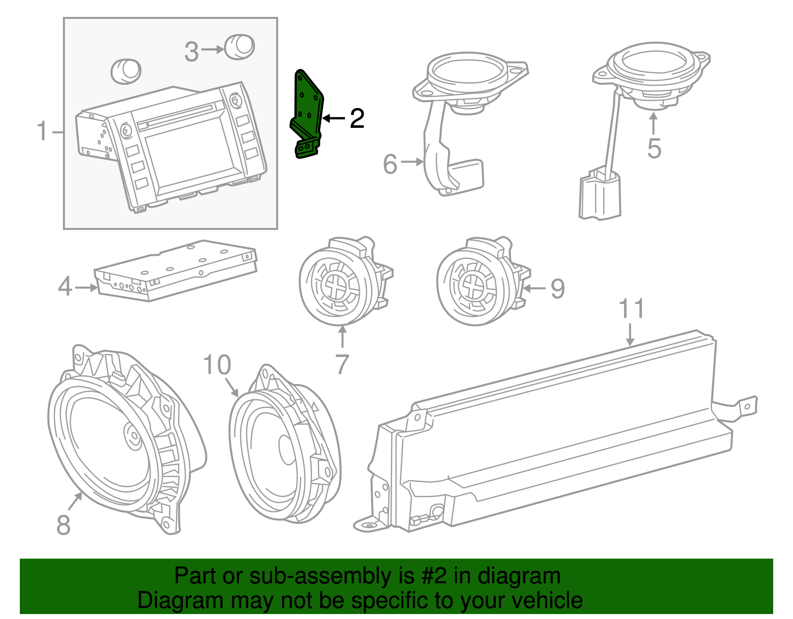 Radio Mount Bracket - Toyota (86211-0C080)
