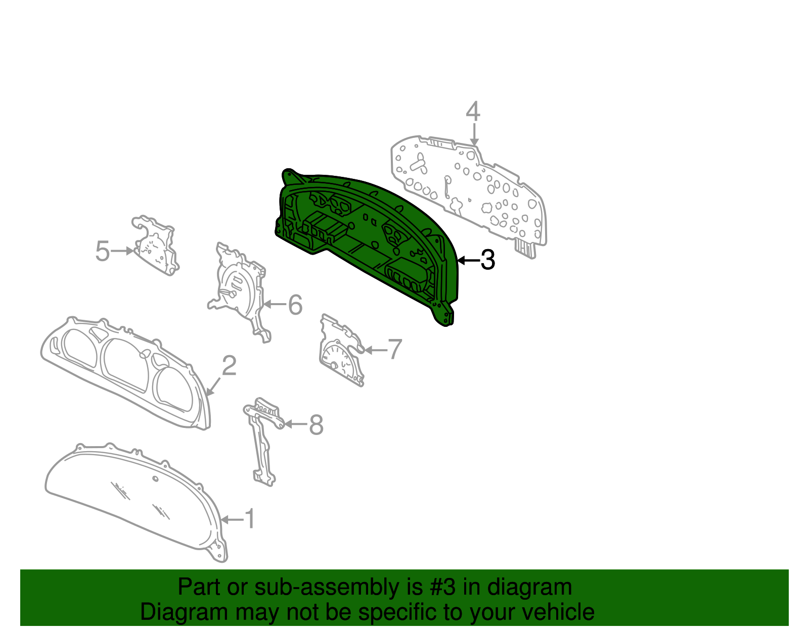 Cluster Housing - Ford (YF1Z-10848-AA)