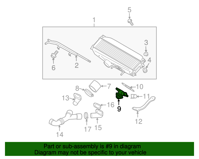 20042005 Subaru Forester Turbocharger Boost Pressure Relief Valve