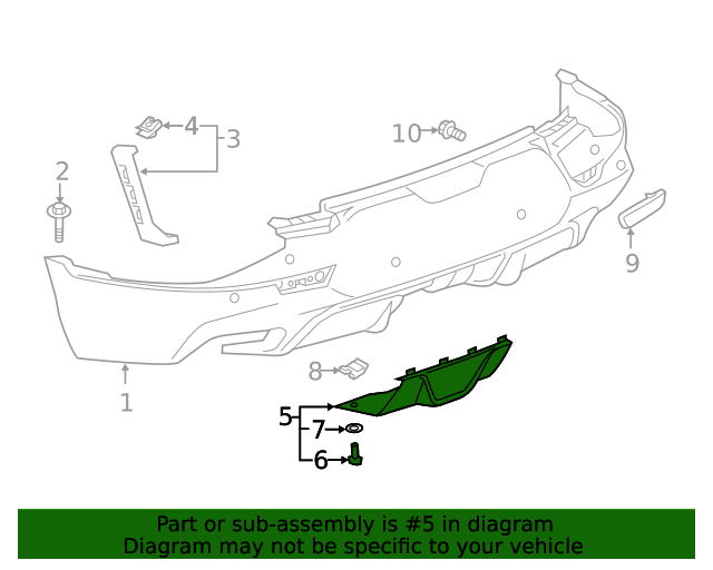 20192023 Chevrolet Blazer Rear Bumper Fascia Trailer Hitch Access Hole