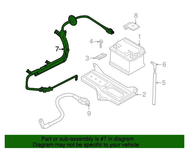 Positive Cable 3B7-971-225-F