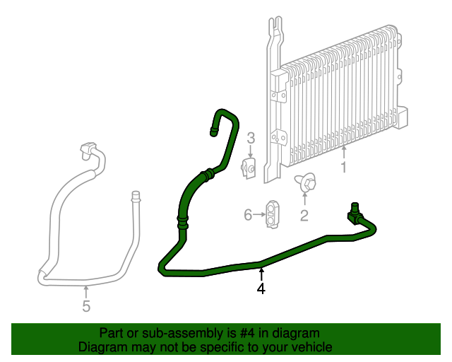 20122016 Chevrolet Engine Oil Cooler Outlet Pipe Assembly 22795658