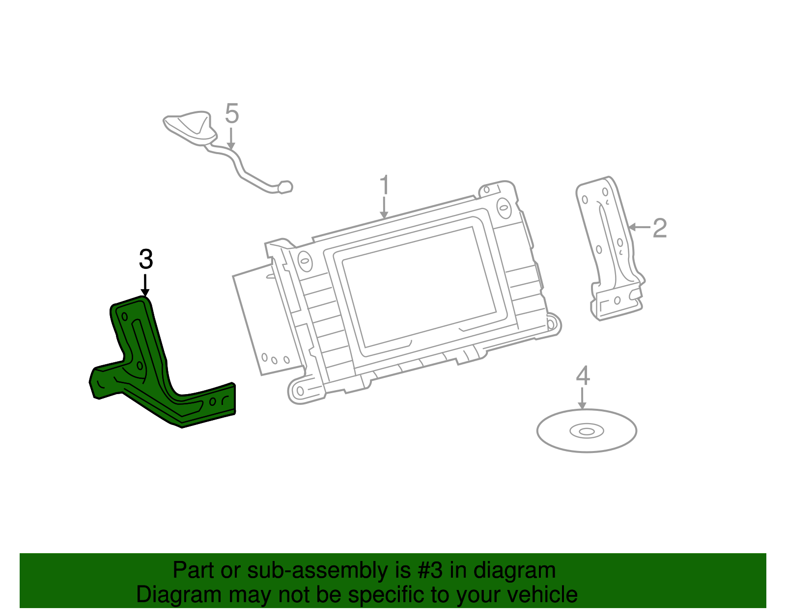 Display Unit Bracket - Toyota (86211-08050)