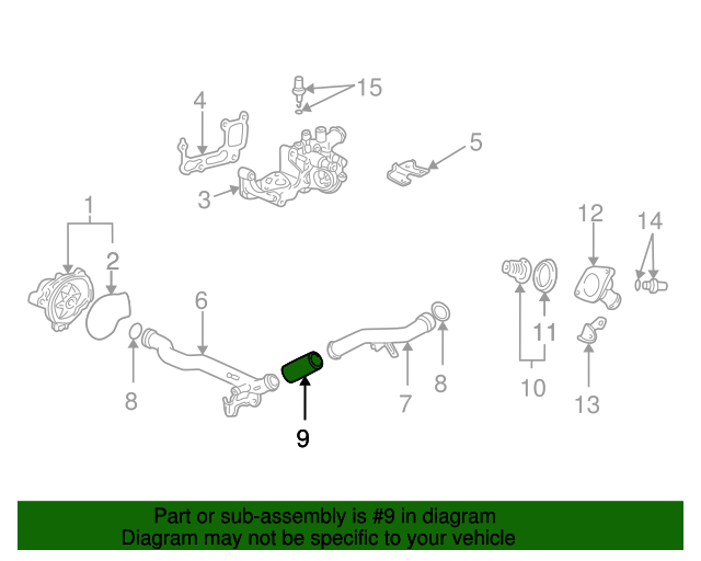 20012005 Honda Civic Hose, Connecting Pipe 19503PLC000 Cheaper