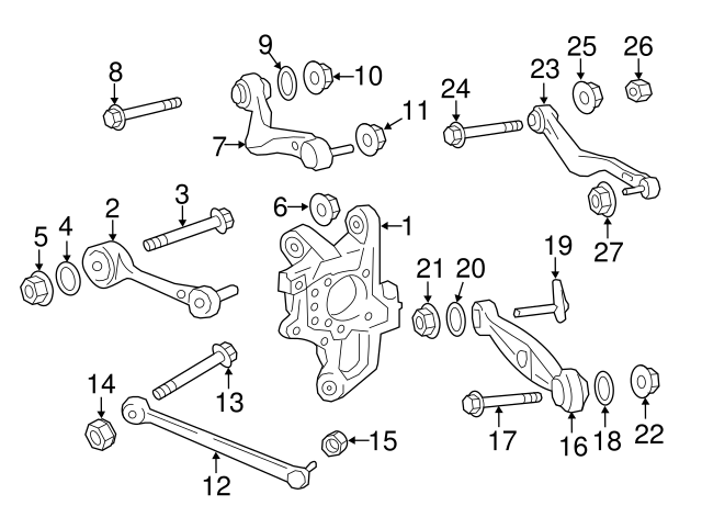 2007-2017 Lexus Lower Control Arm Adjust Bolt 48709-50060 | OEM Parts ...