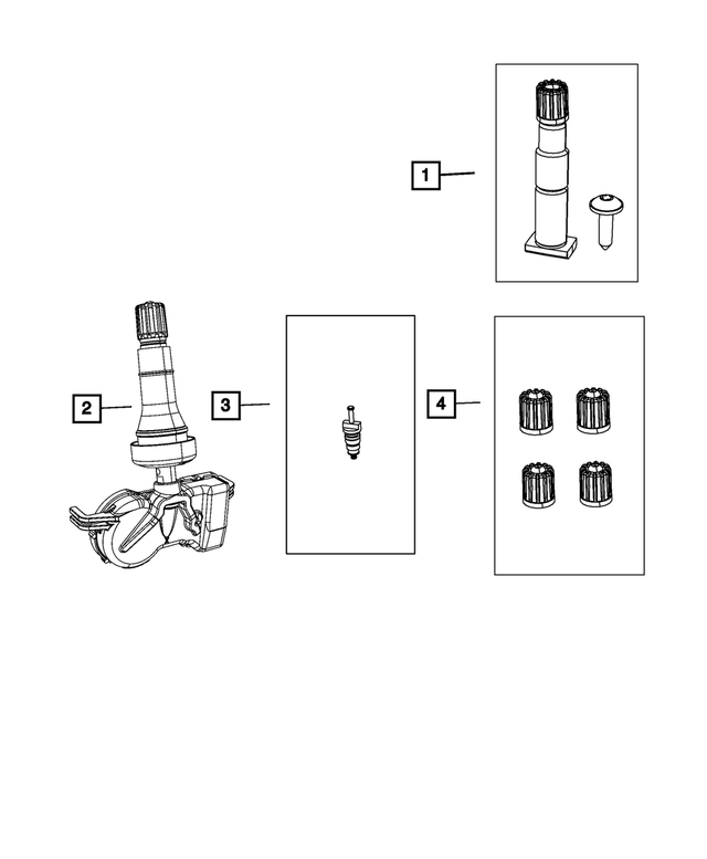 20162022 Mopar Valve Stem Kit 68334611AB My Mopar Parts
