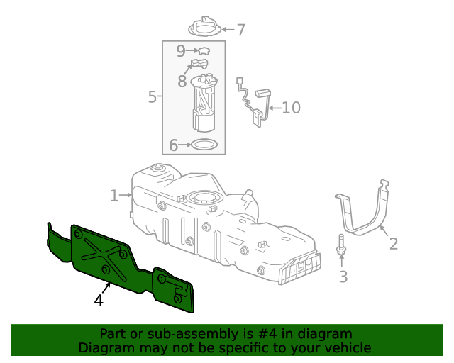 20192024 GM Fuel Tank Heat Shield 85117715 GM