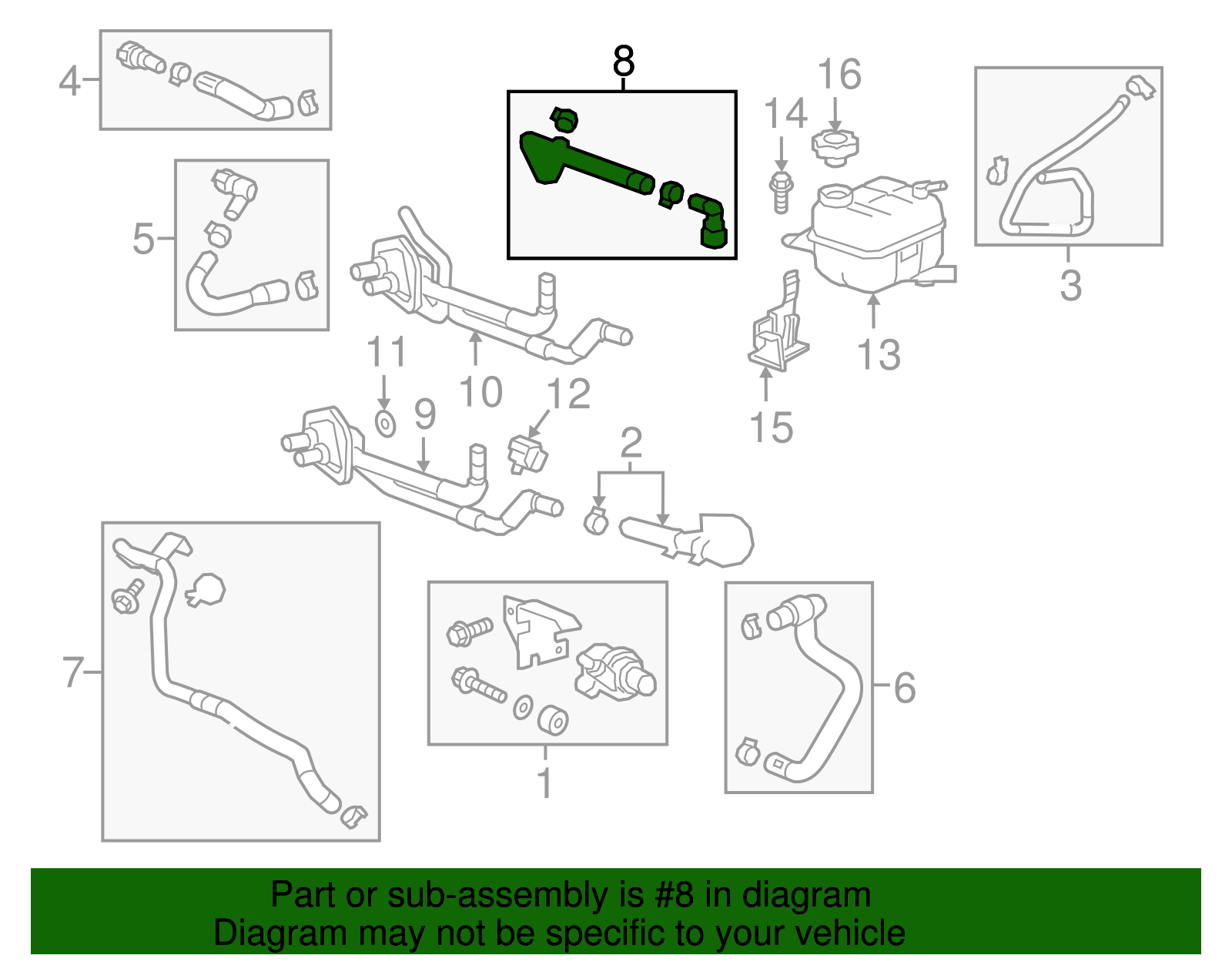 Auxiliary Heater Inlet Hose Assembly - GM (84055215)