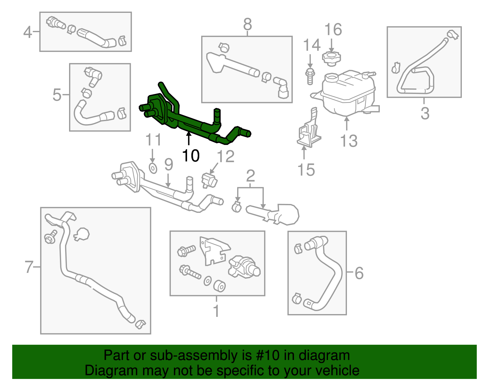 Auxiliary Heater Inlet and Outlet Pipe - GM (84009660)