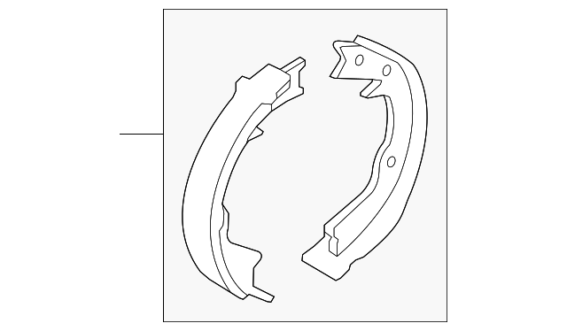GENUINE REAR PARKING BRAKE SHOES 583051MA00 KIA FORTE FORTE KOUP 2010-2013
