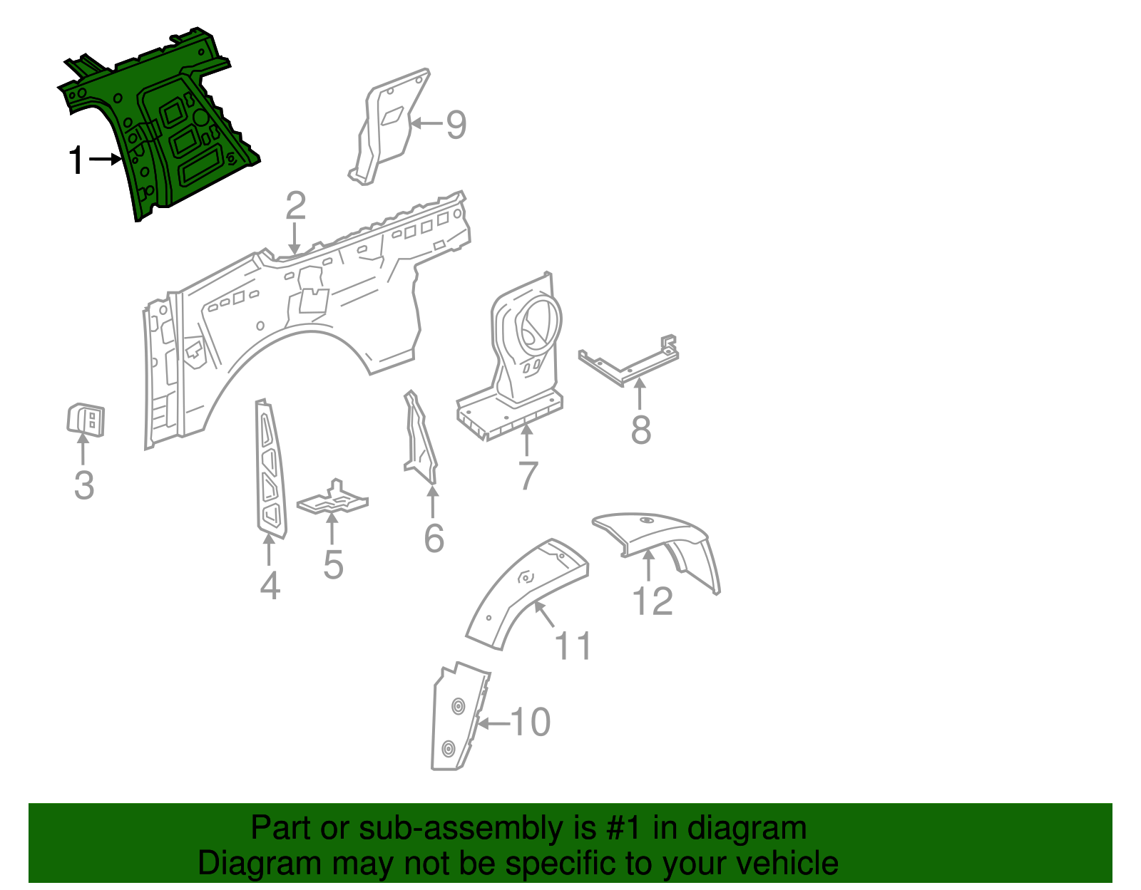 Upper Quarter Panel - GM (84012520)