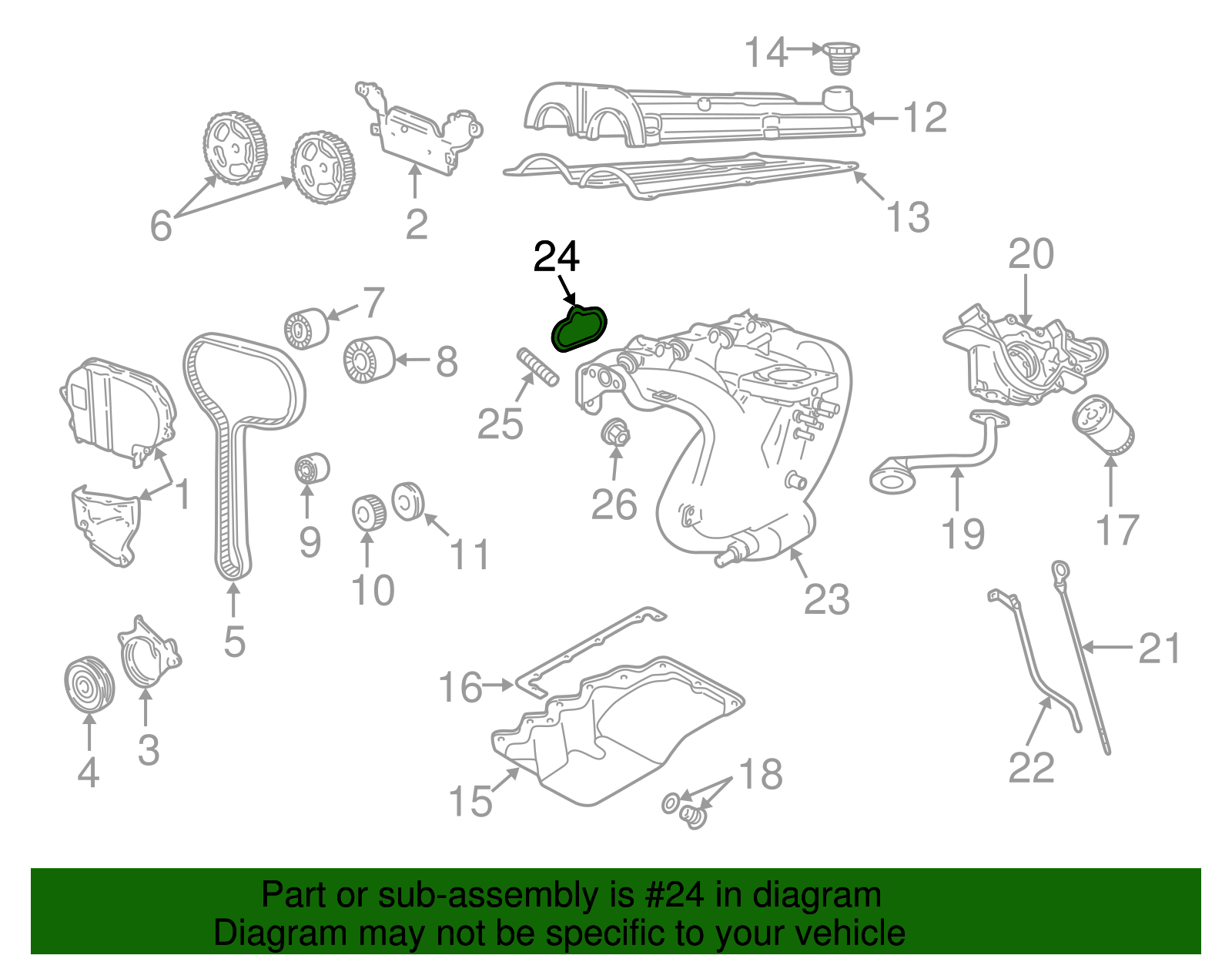 Manifold Gasket - Ford (YS4Z-9461-BA)