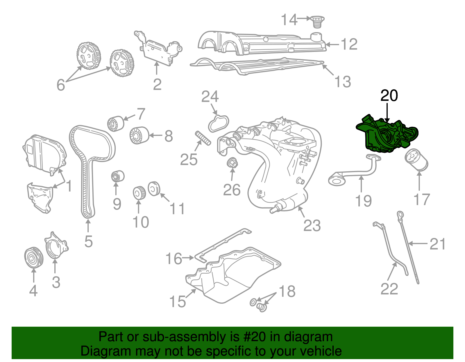 Oil Pump - Ford (YS4Z-6600-AA)