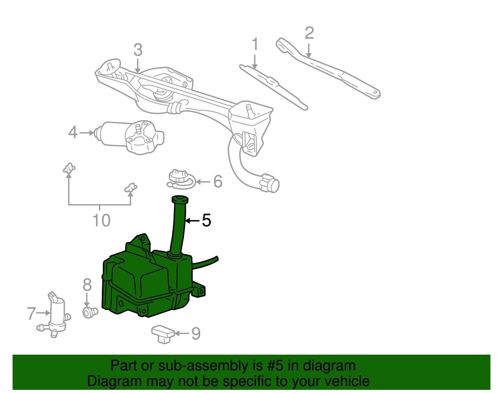 Washer Reservoir - Ford (YW4Z-17618-AA)