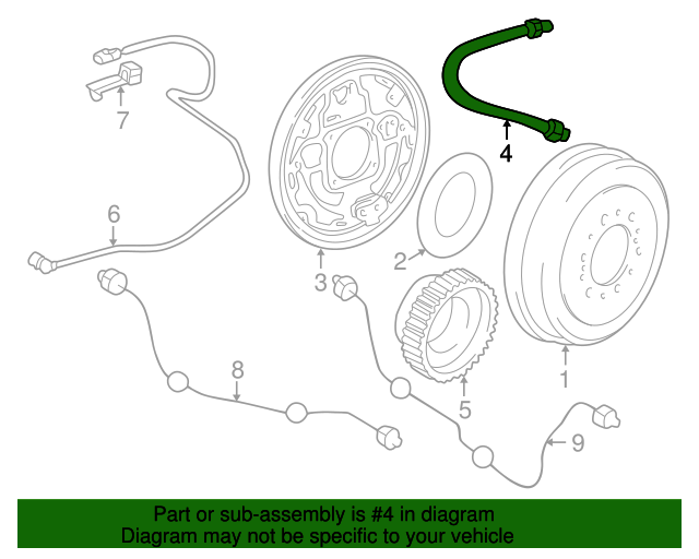 20012002 Toyota 4Runner Brake Hose 9094702B16 Toyota Parts Center