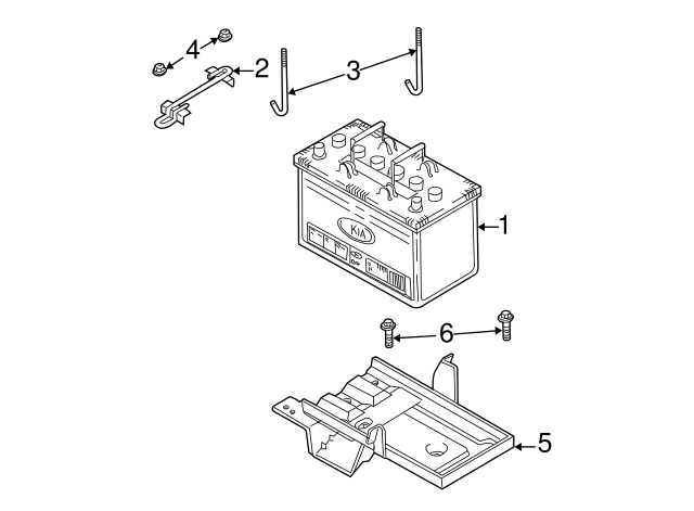 2005-2006 Kia Battery 37110-24000U | XportAuto