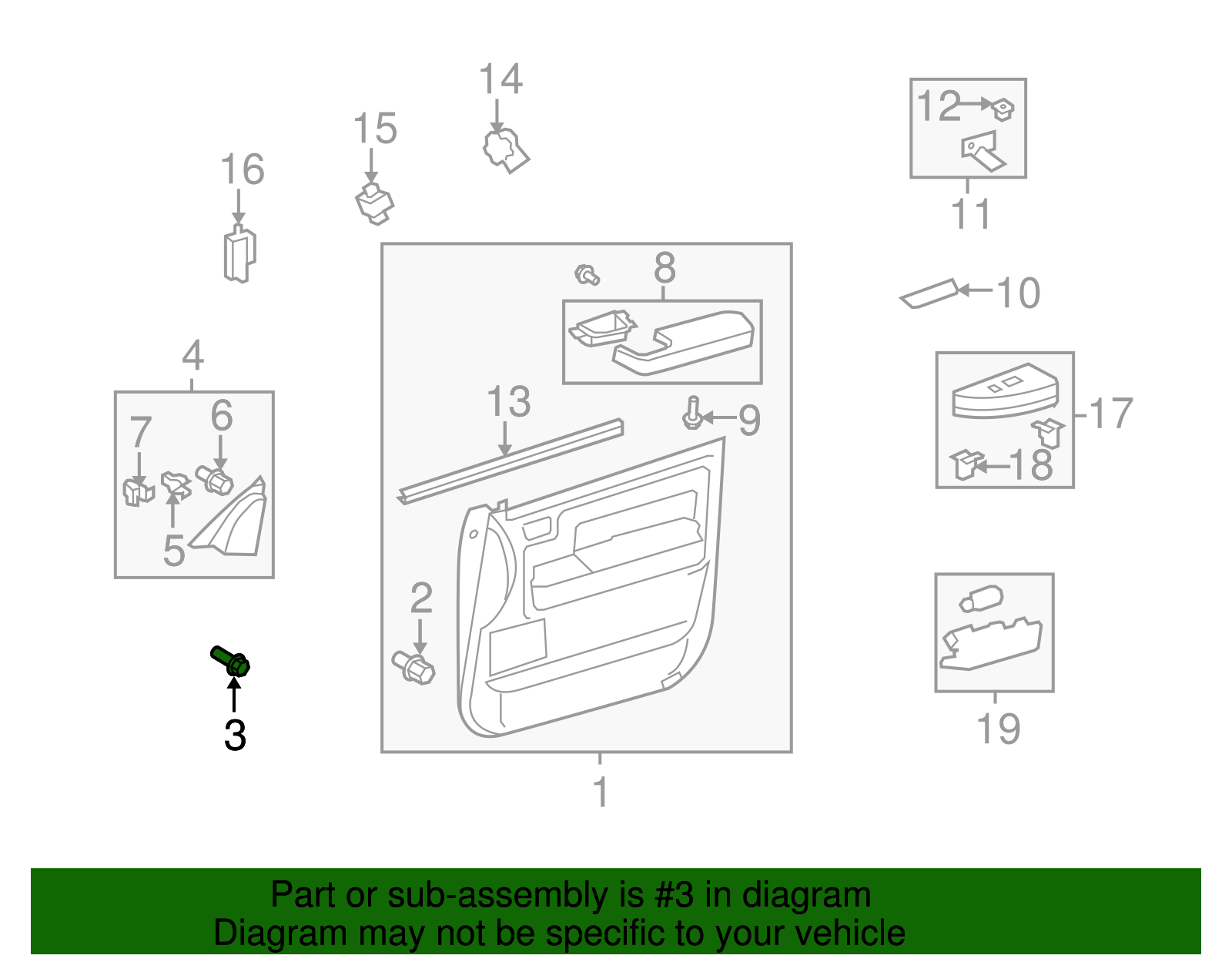 Door Trim Panel Clip - Scion (90467-08136)