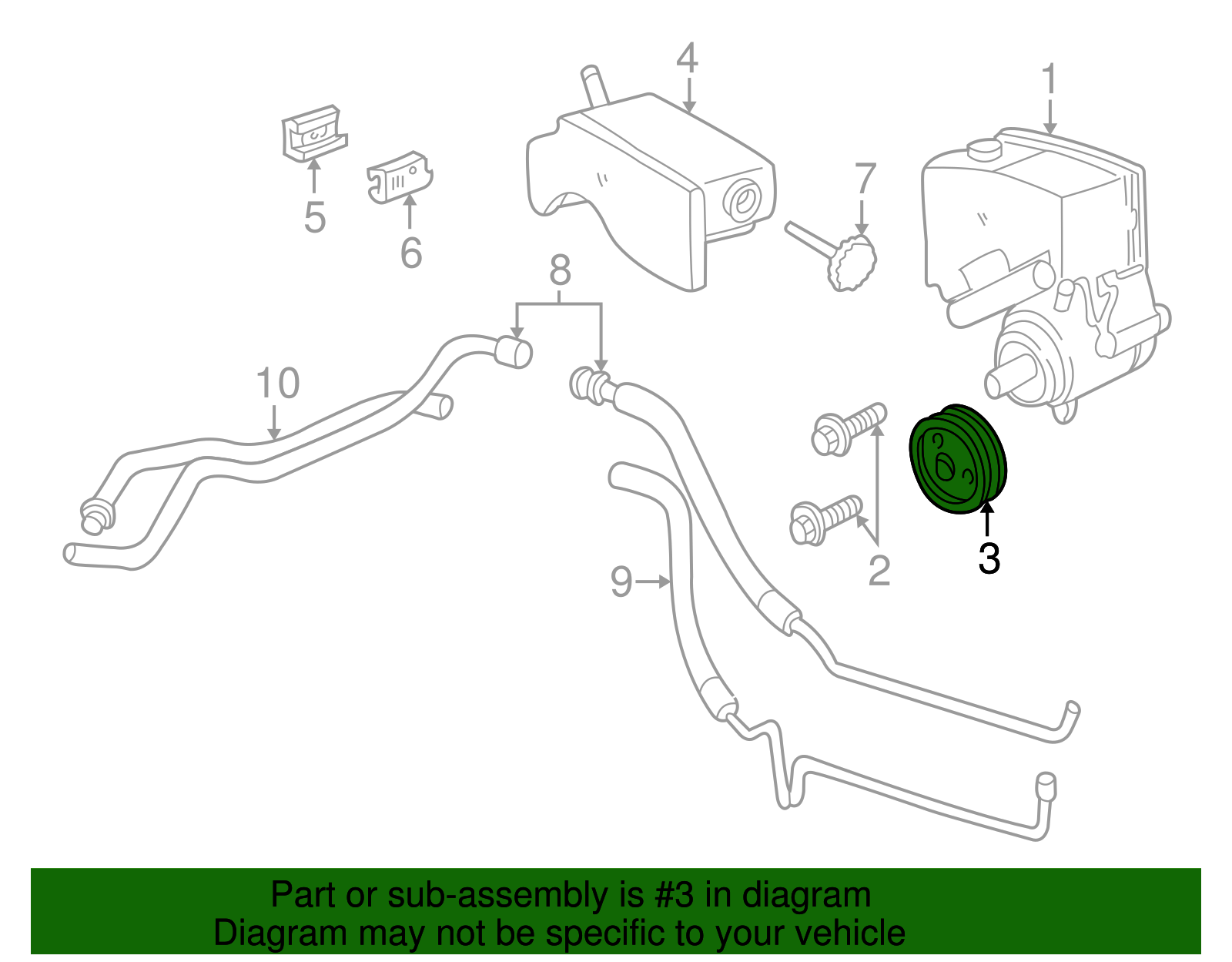Power Steering Pump Pulley - GM (19367415)
