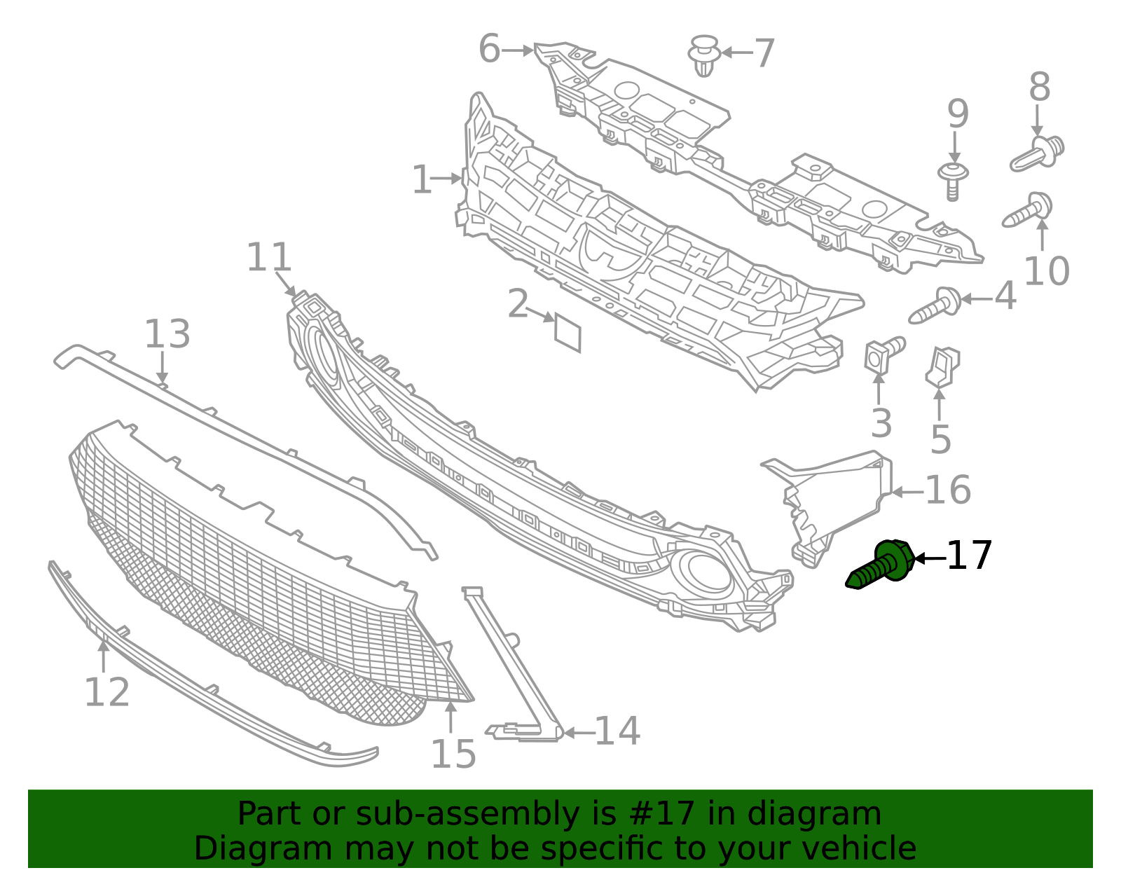 Fog Lamp Assembly Retainer Screw - Scion (90118-WB686)