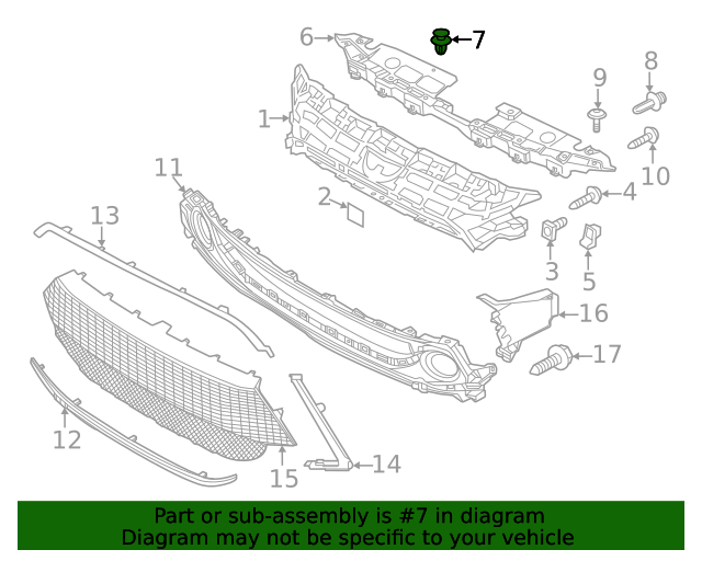 90118-WB477 - Bumper Cover Retainer 2016-2020 Toyota | Longo  