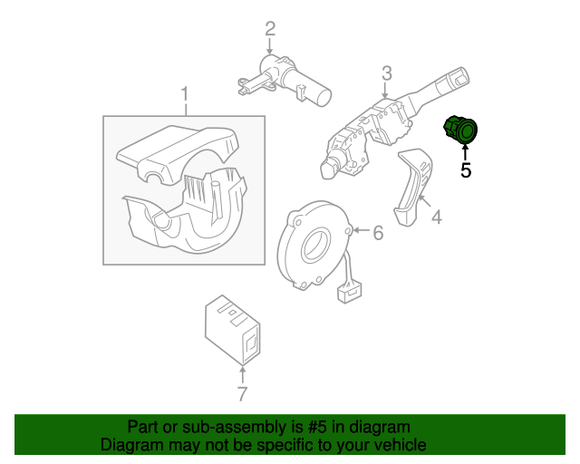 20072009 Nissan Altima Ignition Switch 25150JA00A Nissan Parts Plus