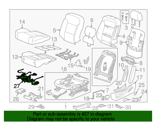 20162020 GM Power Seat Wiring Harness 84441140 GM Parts Online
