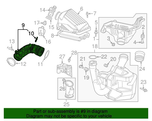 20032004 Honda Accord Tube, Air Flow 17228RAAA00 OEM Parts Online