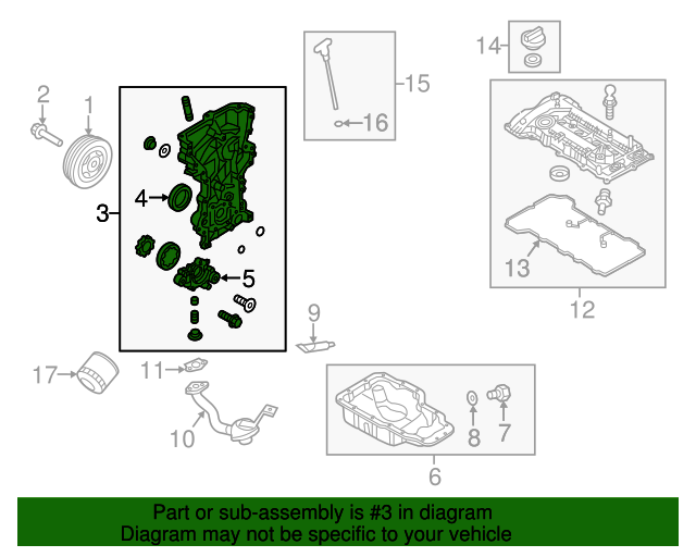 213502E021 Engine Oil Pump 20122013 Kia Soul Kia.Parts Store