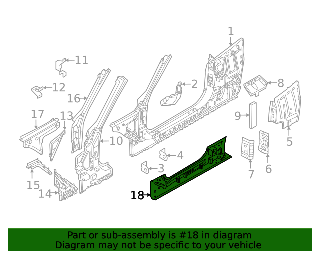 Genuine BMW 41-00-9-879-500 | Rocker Reinforced | FREE Shipping on Most ...