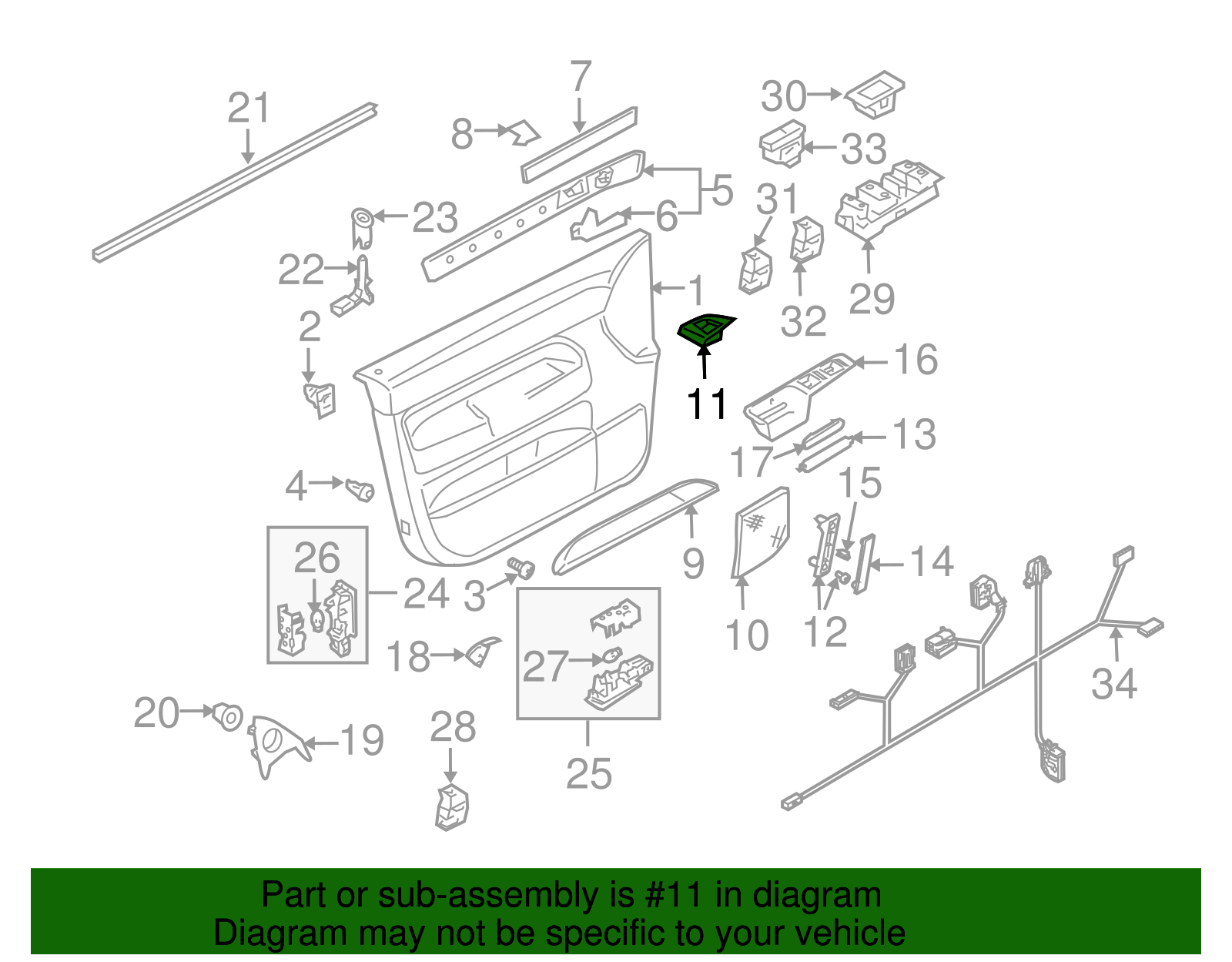 Switch Bezel - Volkswagen (7L6-867-375-G-31X)