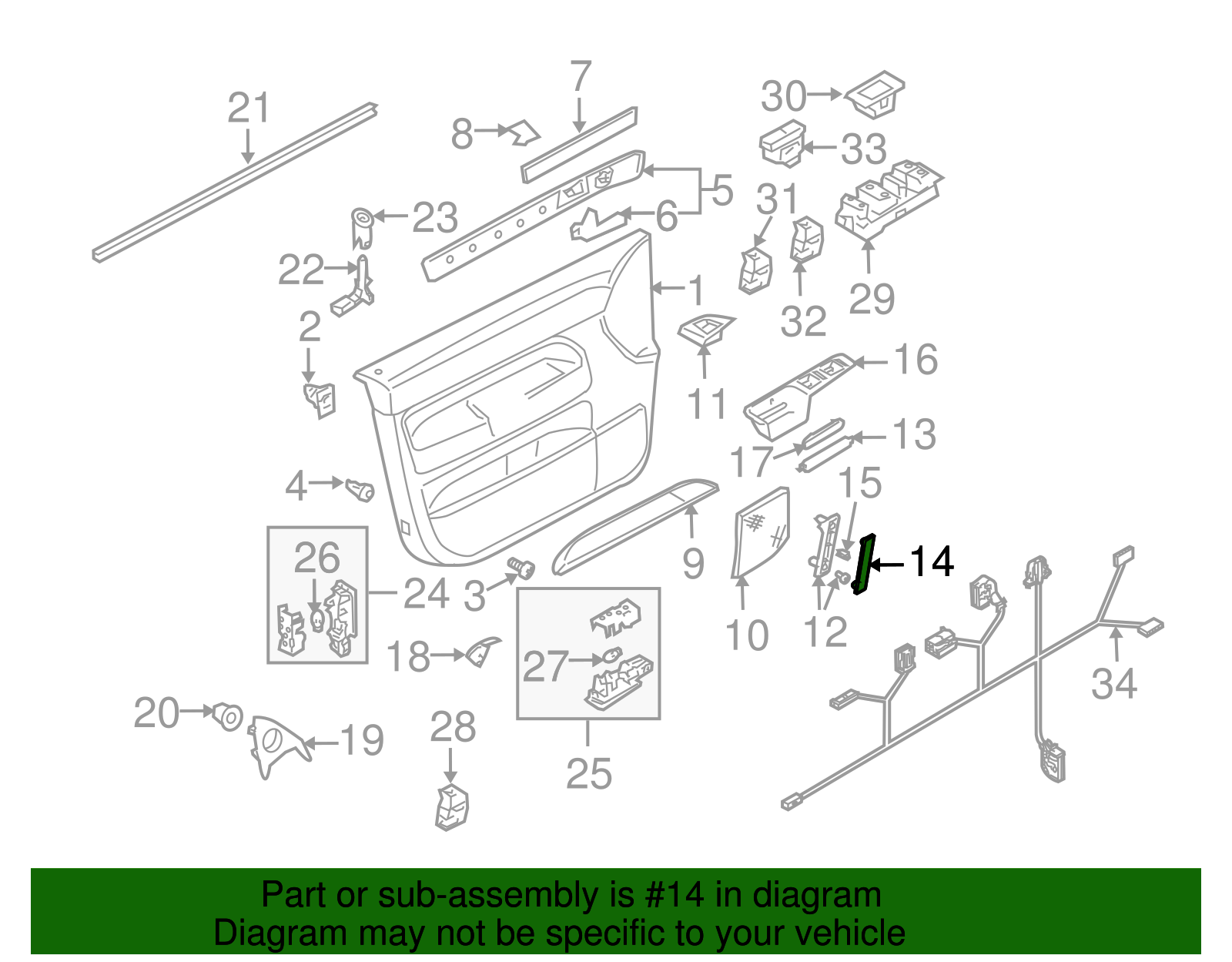 Handle Cover - Volkswagen (7L6-867-172-B-7B6)