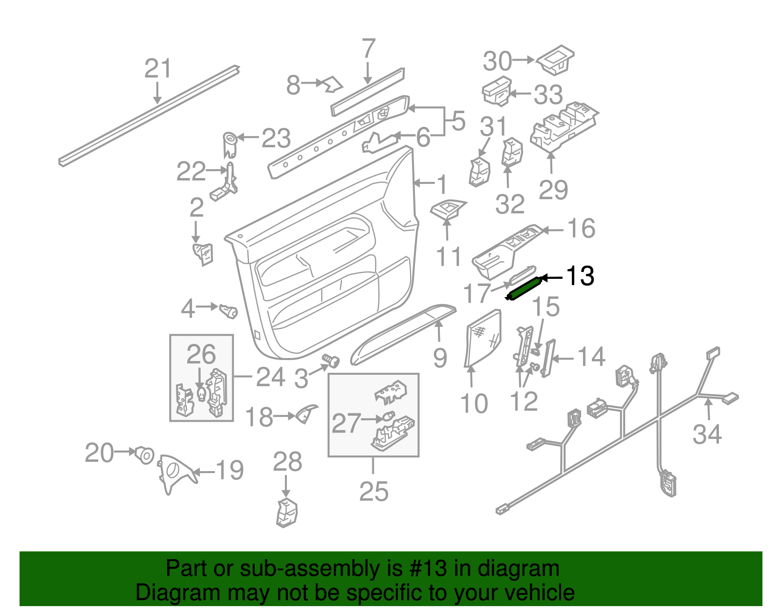 Pull Handle - Volkswagen (7L6-867-161-B-7B6)