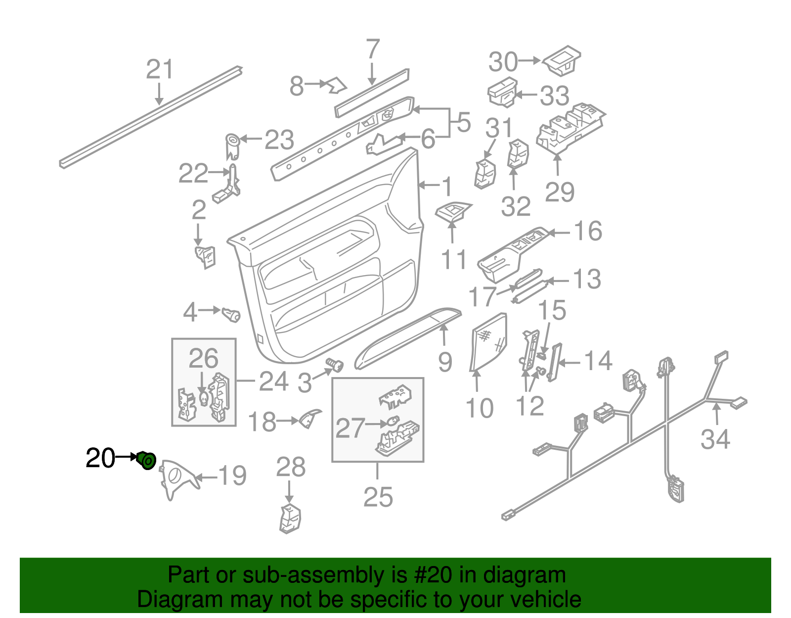 Corner Cover Grommet - Volkswagen (7L6-867-837)