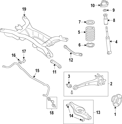 Front Strut & Coil Spring Assembly Set Driver & Passenger Sides Compatible With 11-19 Mitsubishi Outlander Sport