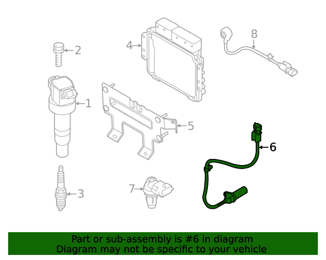 20102024 Kia Crankshaft Position Sensor 391802B000 OEM Parts Online