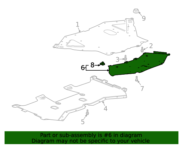 20202024 Chevrolet Corvette Rear Underbody Rearward Air Deflector