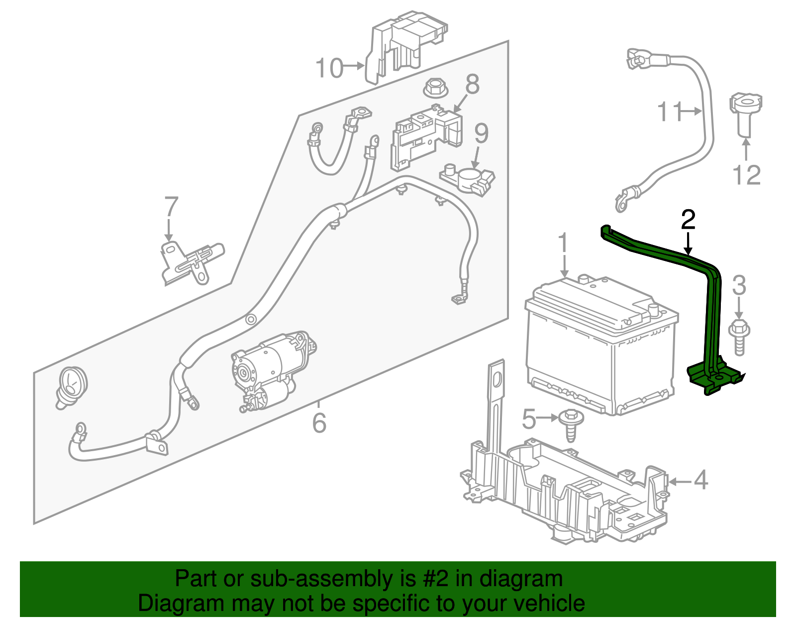 Battery Hold Down Retainer - GM (95492642)