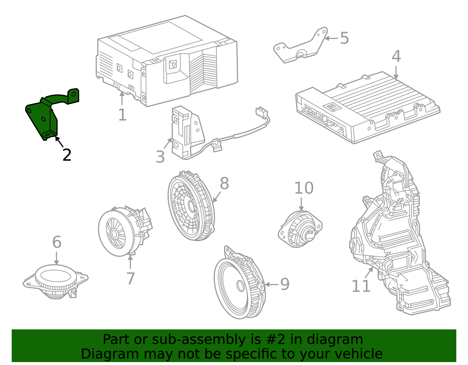 Radio Chassis Mount Bracket - Toyota (86211-0E140)
