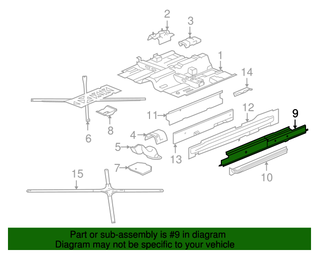 20062009 Pontiac G6 Outer Rocker 25961285 QuirkParts