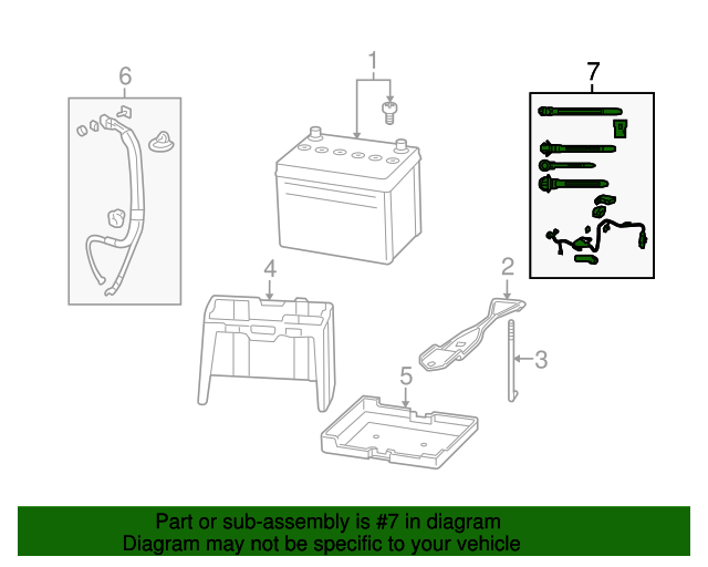 32600SWAA00 Cable Assembly, Battery Ground 20072009 Honda CRV