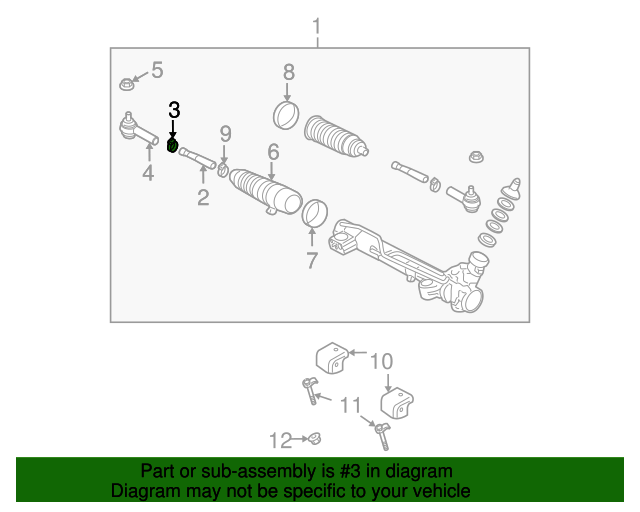 Genuine OEM Ford Inner Tie Rod Nut Part N808057S100 Fits 20042006