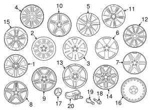 2011-2017 Mercedes-Benz Wheel 5-Twin-Spoke 48.3 cm (19 Inch) - High ...