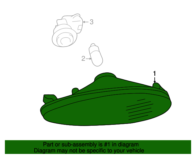 8173124030 Side Marker Light 20022010 Lexus SC430